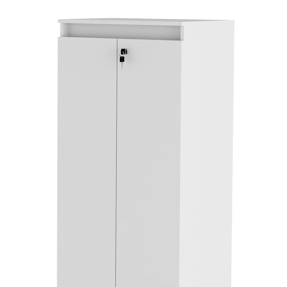 Armário Alto Para Escritório 2 Portas ME4151 Branco - Tecno Mobili