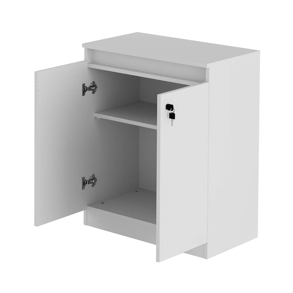 Balcão Para Escritório 2 Portas ME4149 Branco - Tecno Mobili