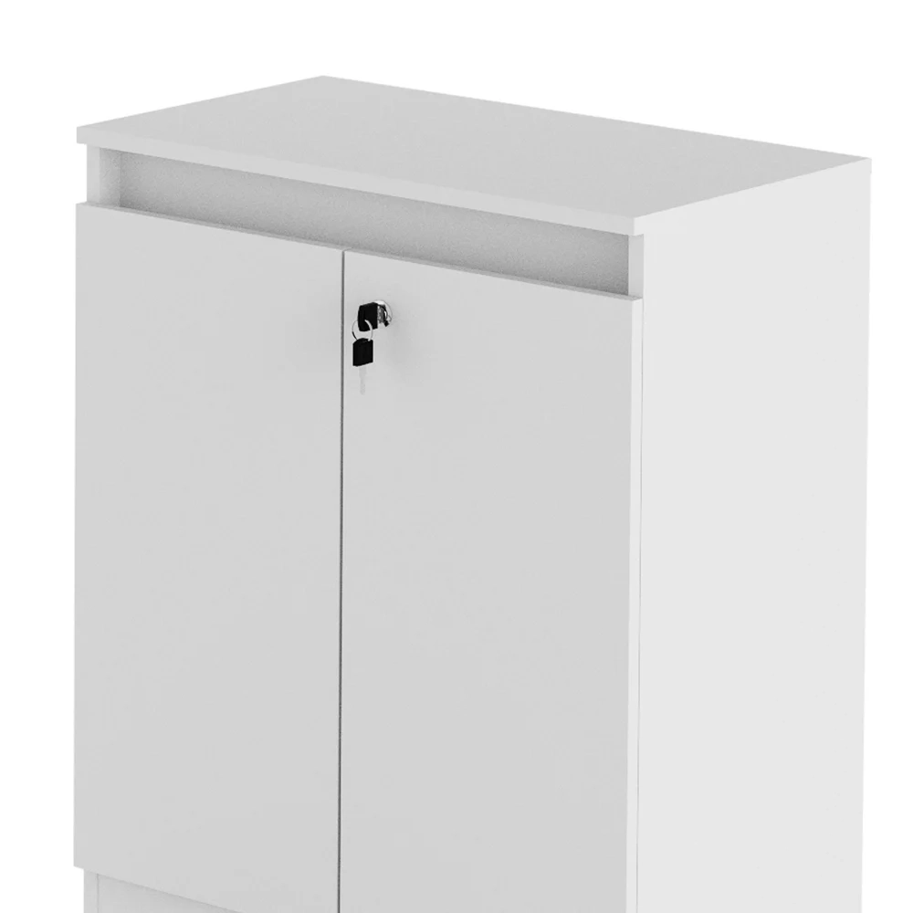 Balcão Para Escritório 2 Portas ME4149 Branco - Tecno Mobili
