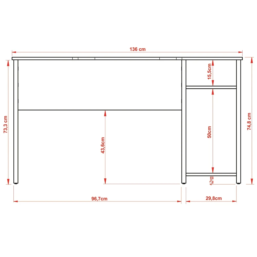 Mesa Para Computador Notebook Gamer ME4152 Preto/Azul - Tecno Mobili