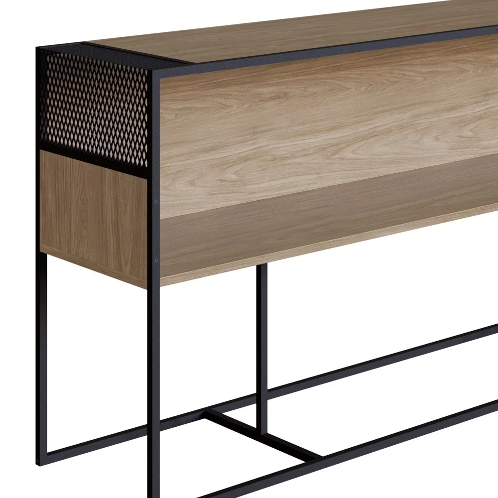 Aparador Para Sala de Estar Pés Metálicos York Hanover/Preto - Artesano