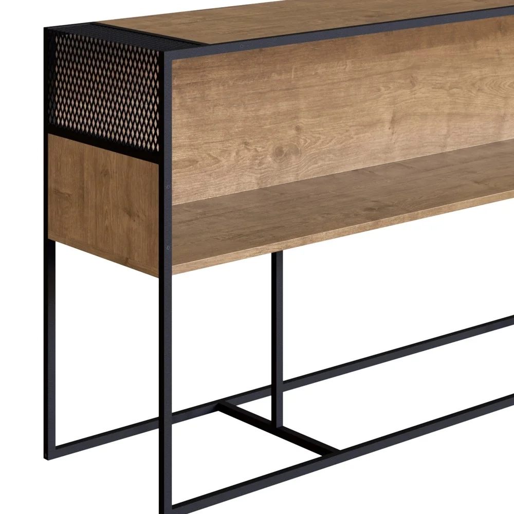 Aparador Para Sala de Estar Pés Metálicos York Vermont/Preto - Artesano