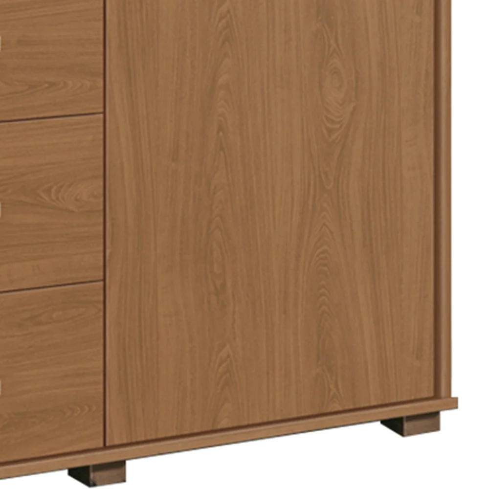 Cômoda 5 Gavetas 1 Porta Siena F08 Freijó - Mpozenato