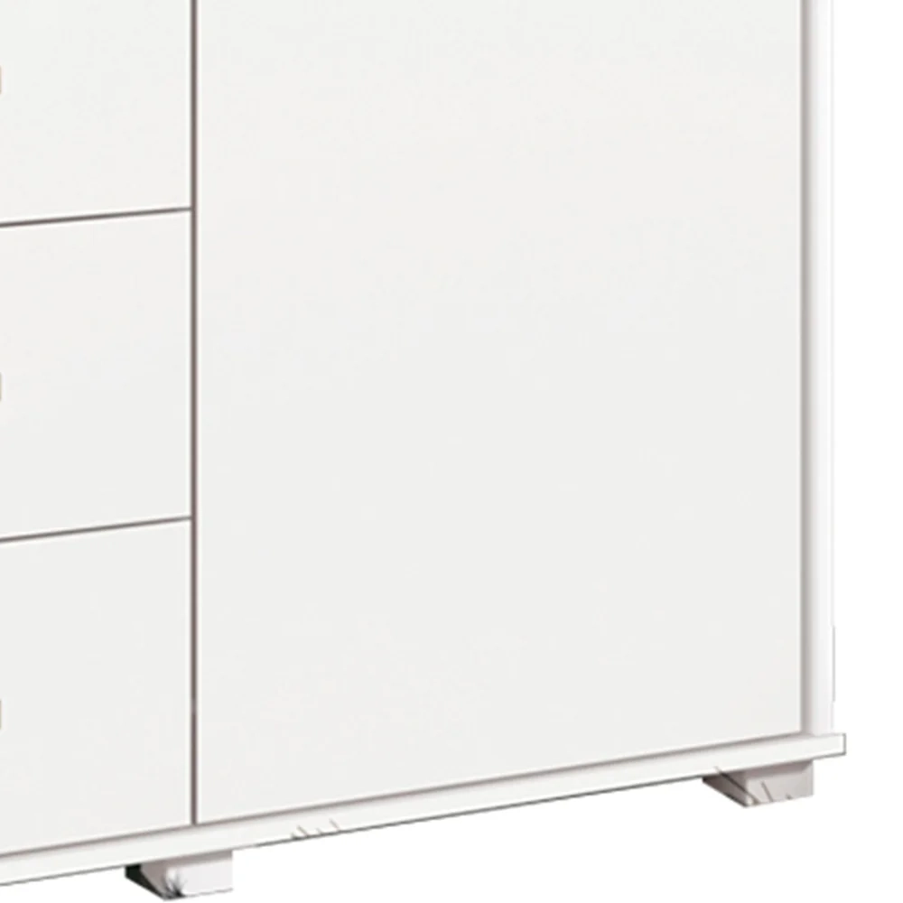 Cômoda 5 Gavetas 1 Porta Siena F08 Branco - Mpozenato