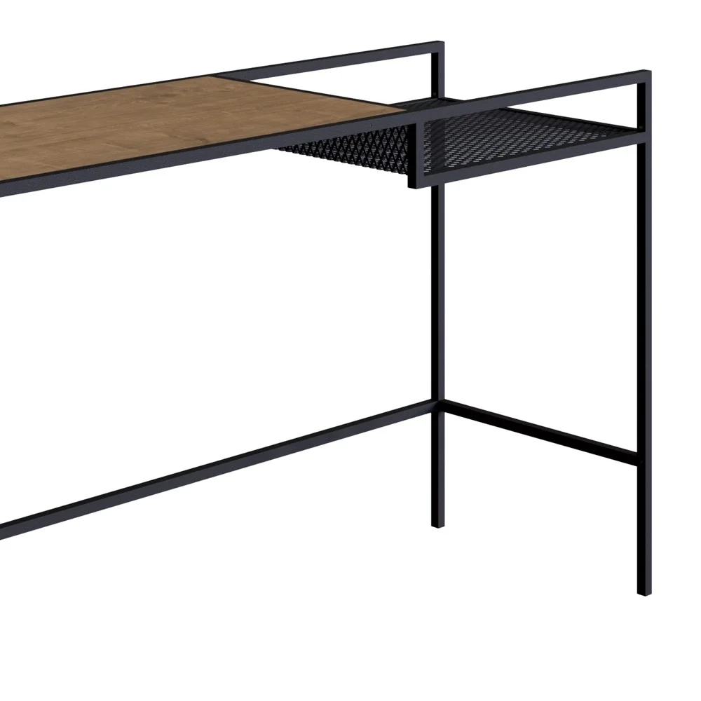 Aparador Para Sala de Estar 140cm Pés Metálicos Dinâmico Vermont/Preto - Artesano