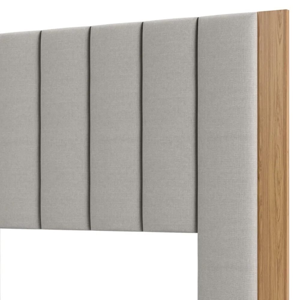 Cabeceira Para Cama Box Casal 175cm Estofado Liso Dalla D01 Freijó - Mpozenato