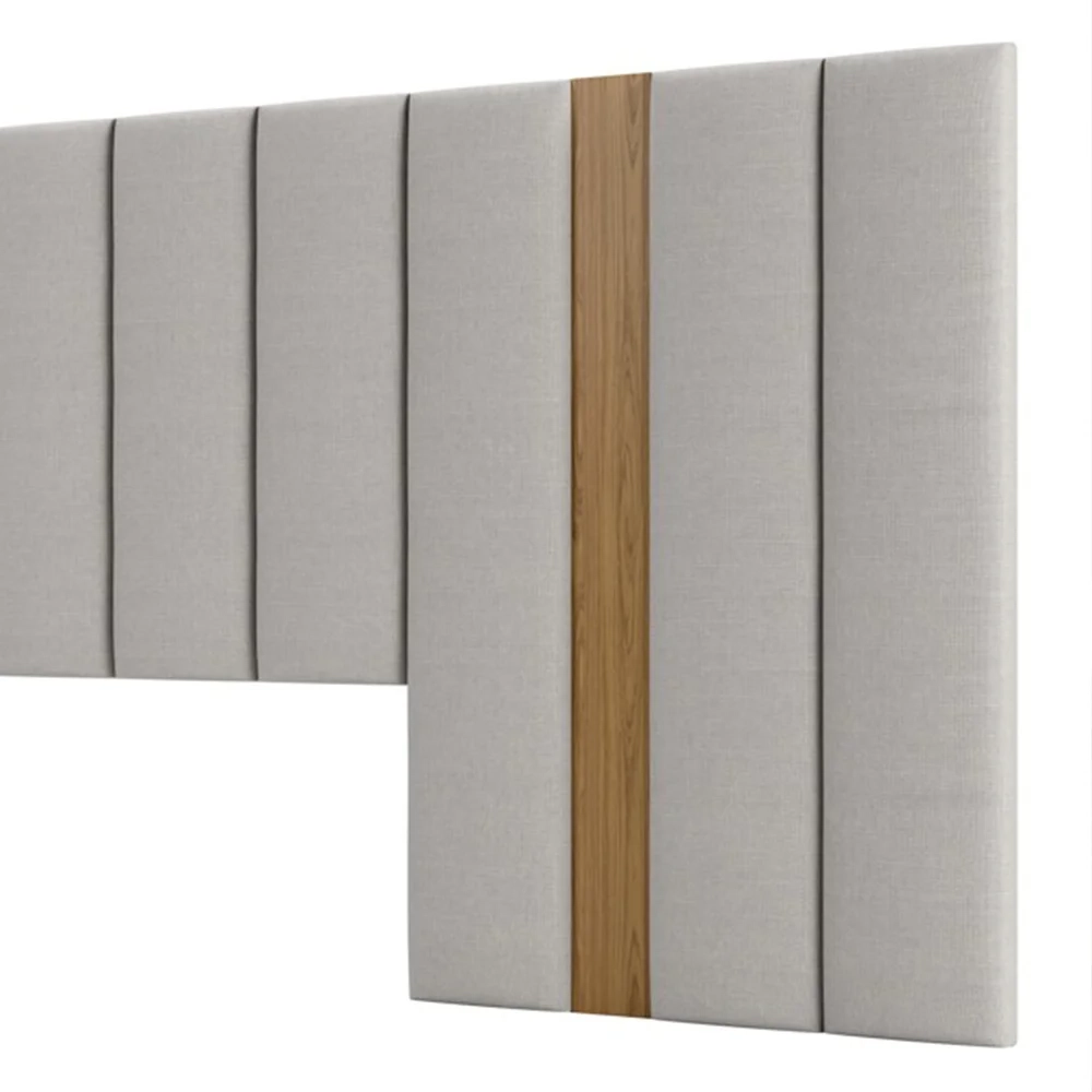 Cabeceira Para Cama Box Casal 275cm Estofado Liso Dalla D01 Freijó - Mpozenato