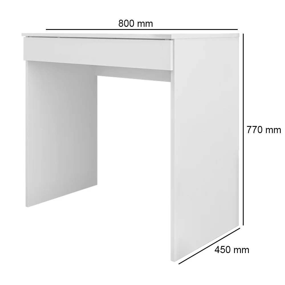 Mesa Para Computador Escrivaninha 1 Gaveta Alexia Branco - AJL Móveis