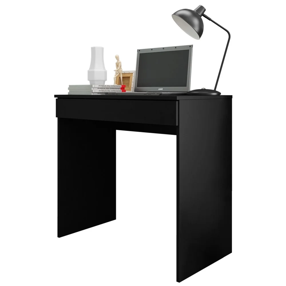Mesa Para Computador Escrivaninha 1 Gaveta Alexia Preto Fosco - AJL Móveis