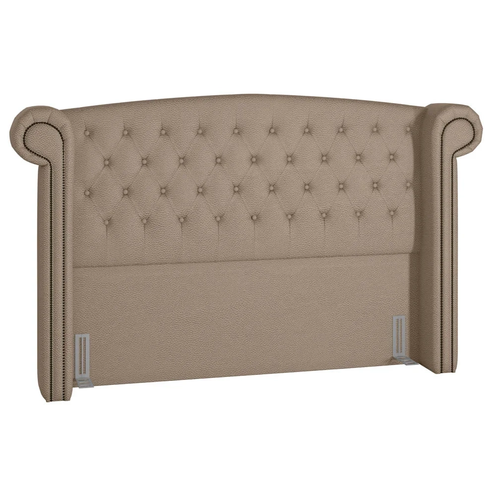 Cabeceira Cama Box Casal 140cm Provença Z37 Linho Bege - Mpozenato