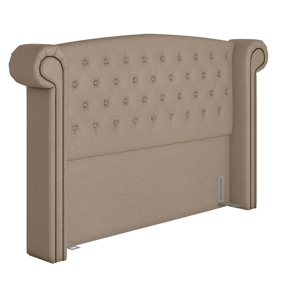 Cabeceira Cama Box Casal King 195cm Provença Z37 Linho Bege - Mpozenato