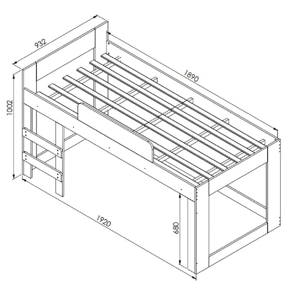 Cama Elevada Com Cortina Alegria Meu Fofinho A05 Branco - Mpozenato