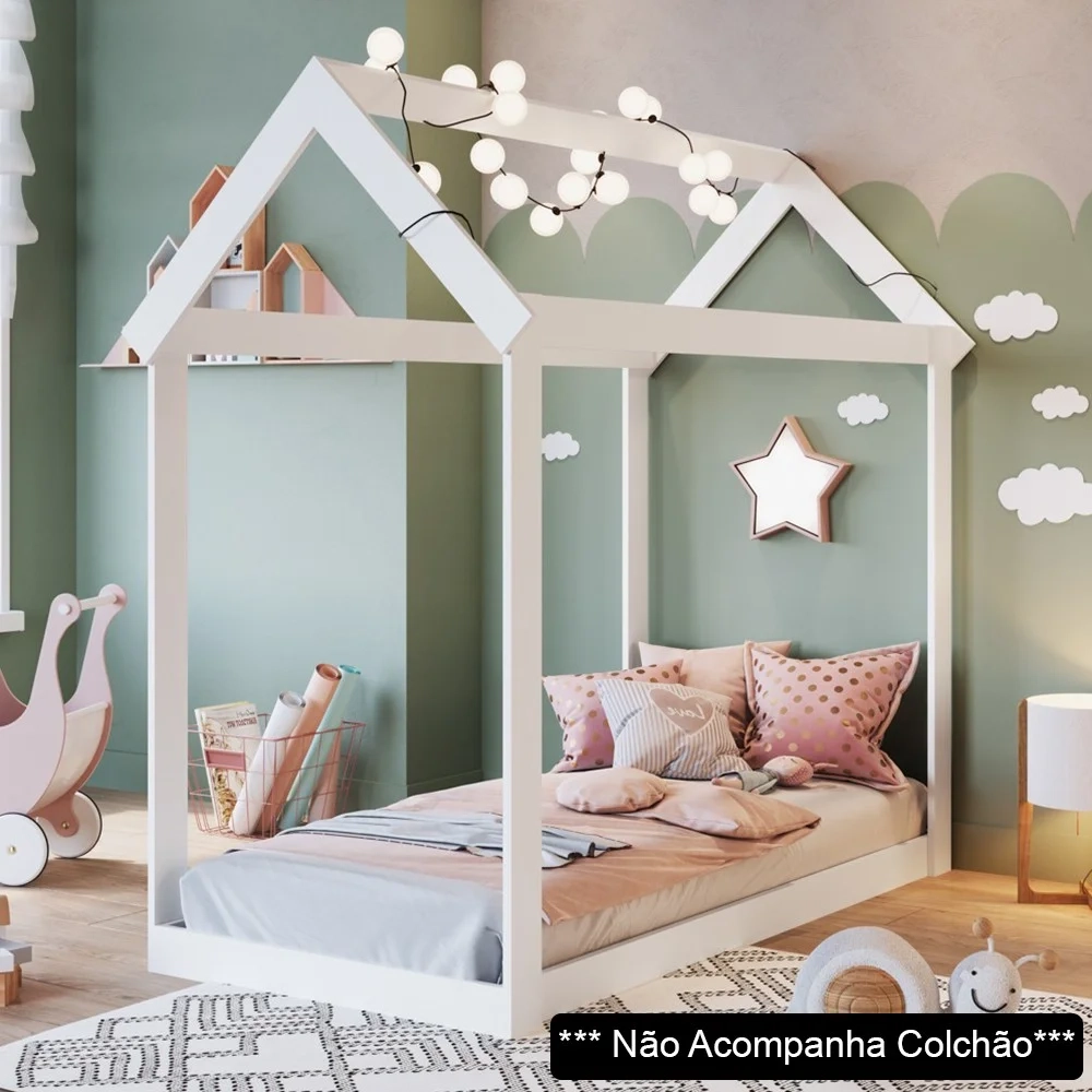 Mini Cama Infantil Montessoriana Meu Fofinho A05 Branco - Mpozenato