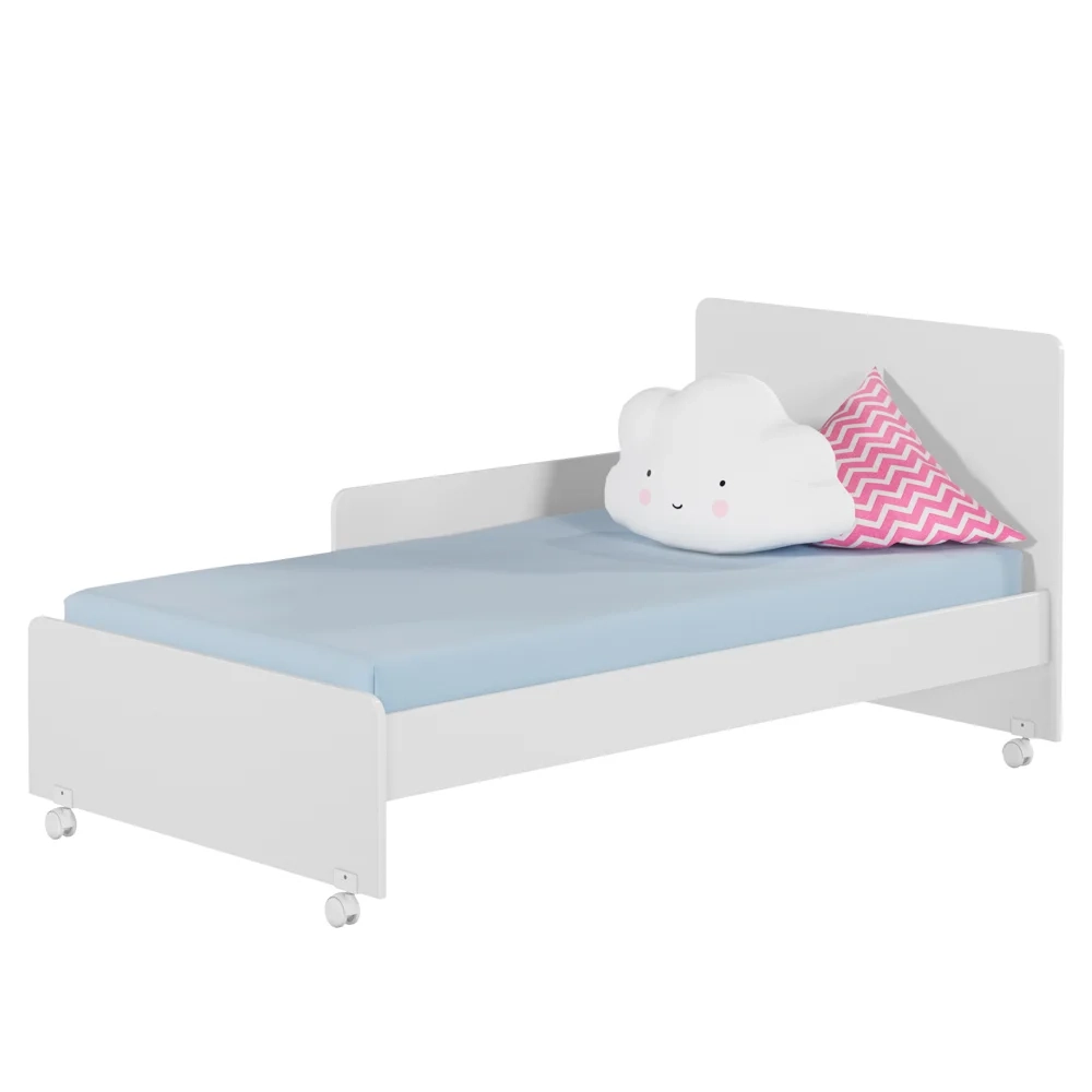 Berço Americano Mini Cama Com Rodízios Charme Z49 Branco - Mpozenato