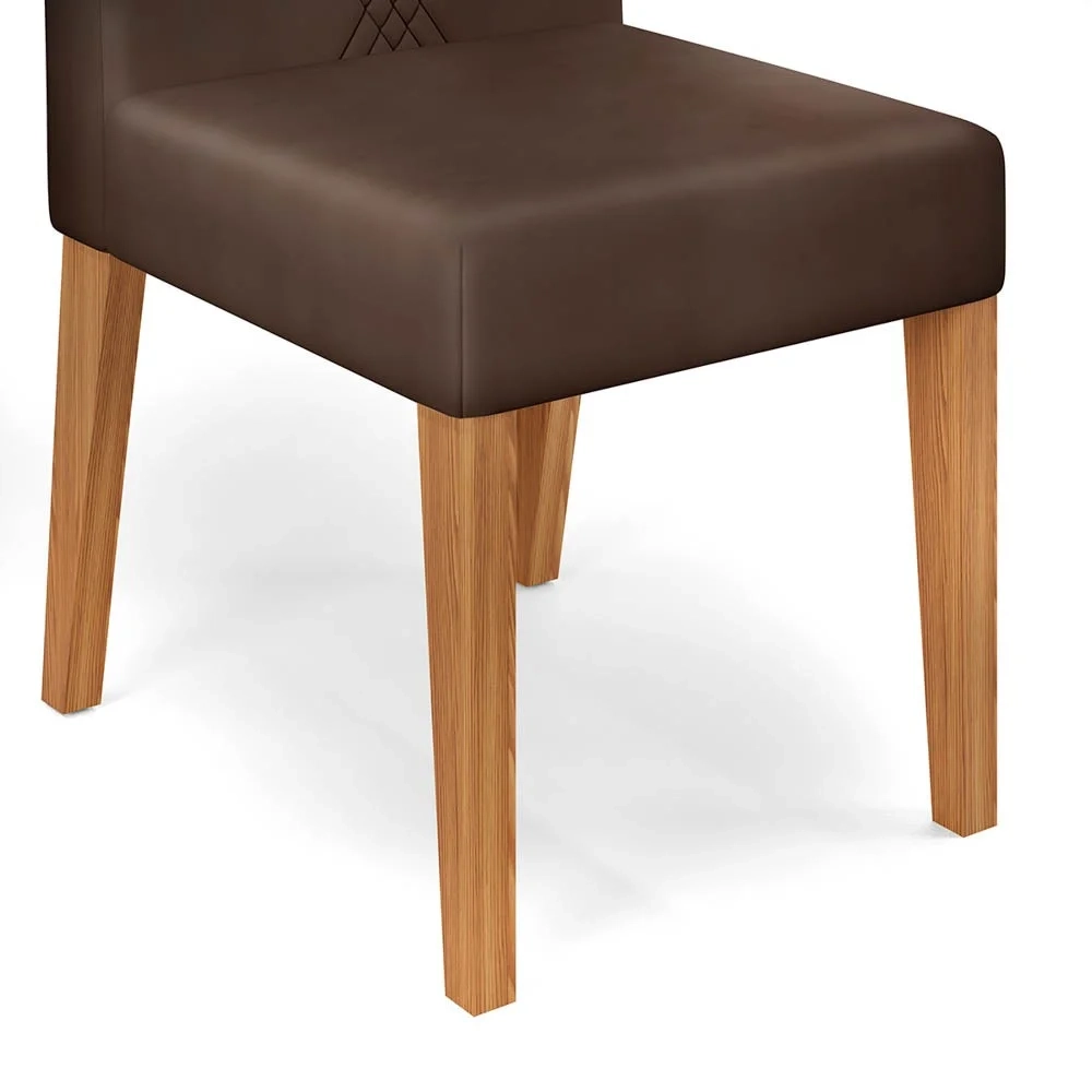 Kit 2 Cadeiras Para Sala de Jantar Yasmin D04 Freijó/Veludo Moca - Mpozenato