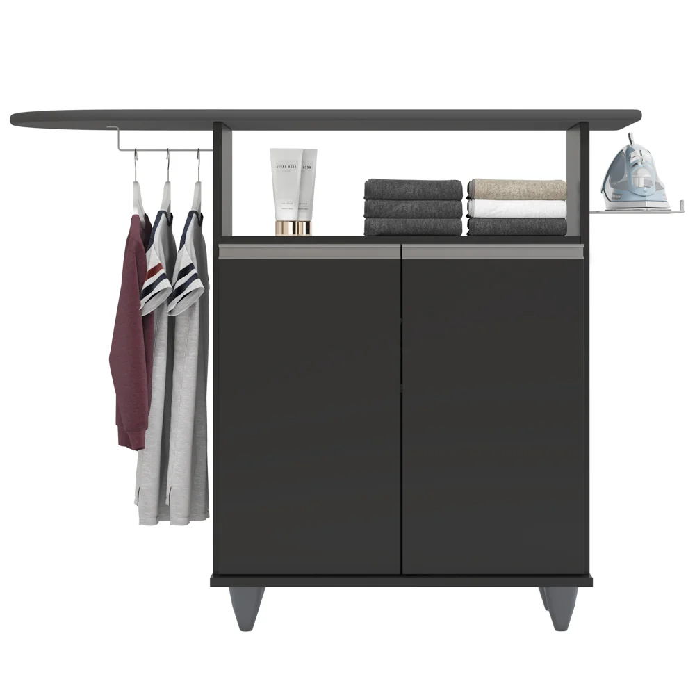 Tábua de Passar Com Balcão 2 Portas Carla Preto - Lumil