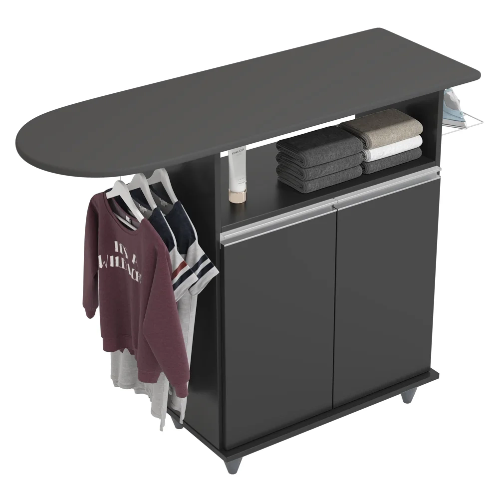 Tábua de Passar Com Balcão 2 Portas Carla Preto - Lumil