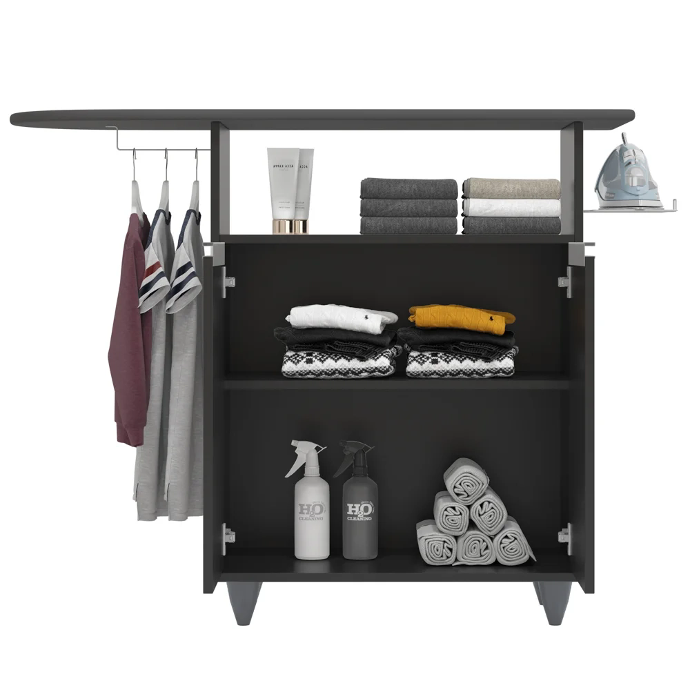 Tábua de Passar Com Balcão 2 Portas Carla Preto - Lumil