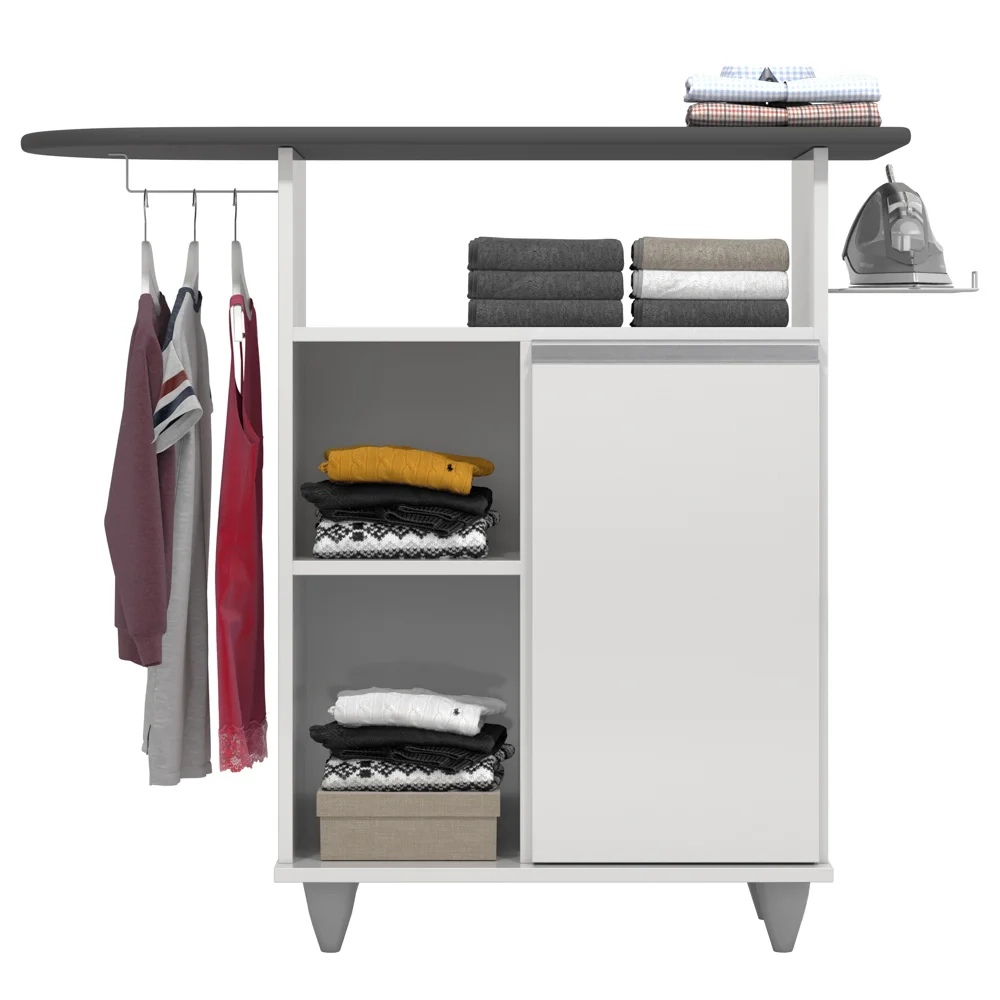 Tábua de Passar Com Balcão 1 Porta Giovana Branco - Lumil