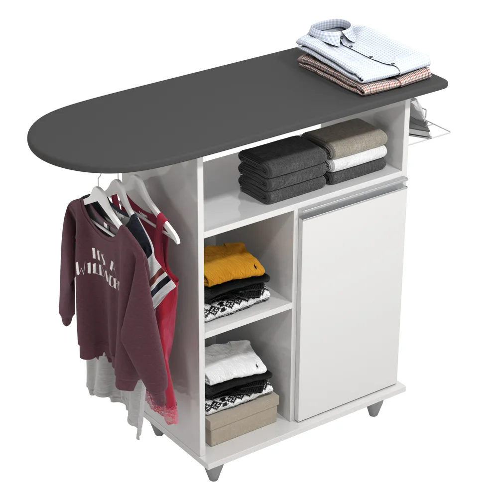 Tábua de Passar Com Balcão 1 Porta Giovana Branco - Lumil