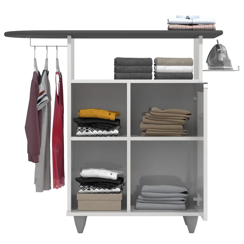 Tábua de Passar Com Balcão 1 Porta Giovana Branco - Lumil