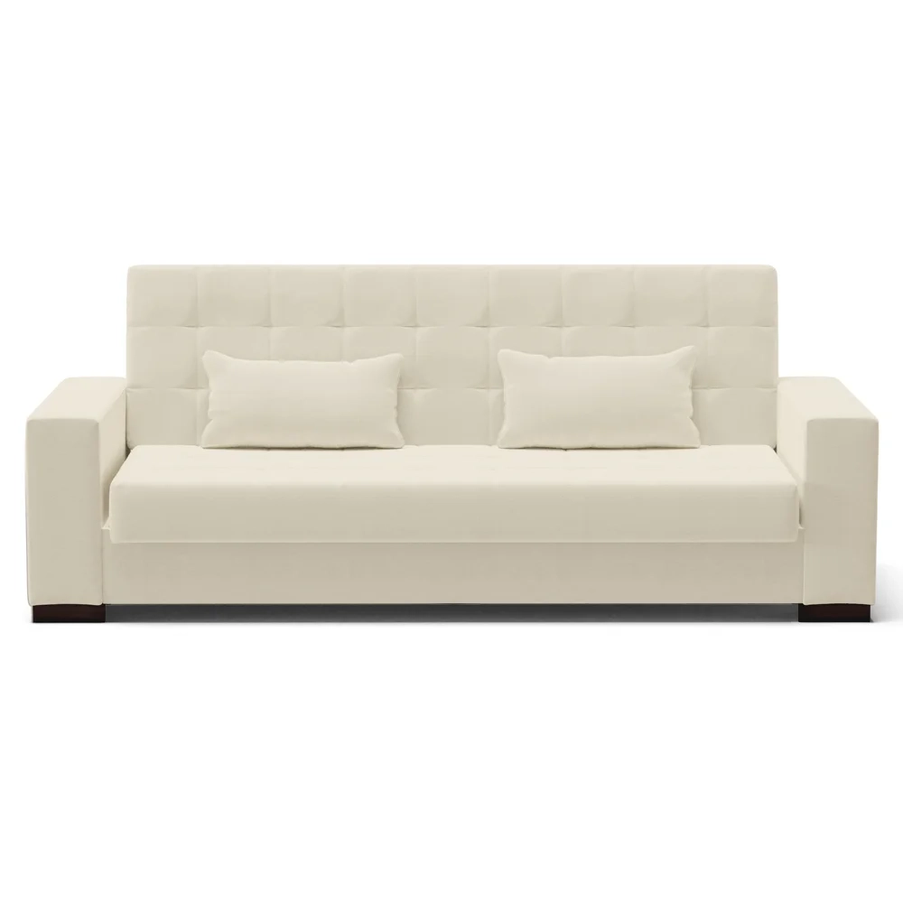 Sofá Cama para Sala de Estar Lisboa Linho Bege - Ibiza