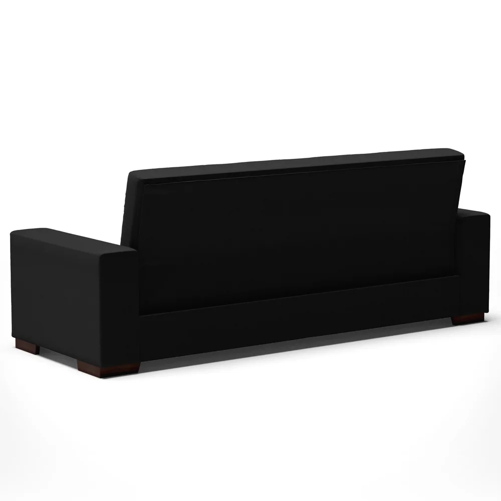 Sofá Cama para Sala de Estar Lisboa Linho Preto - Ibiza