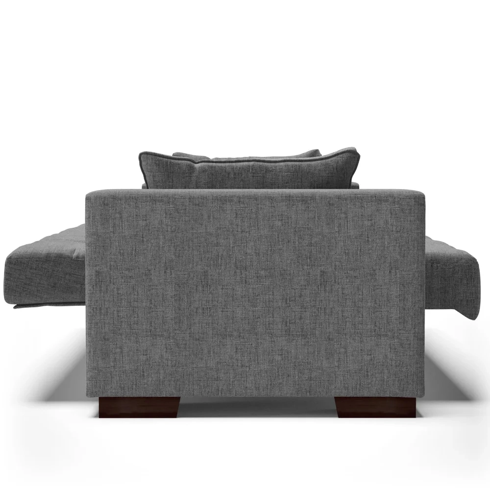 Sofá Cama para Sala de Estar Lisboa Linho Grafite - Ibiza