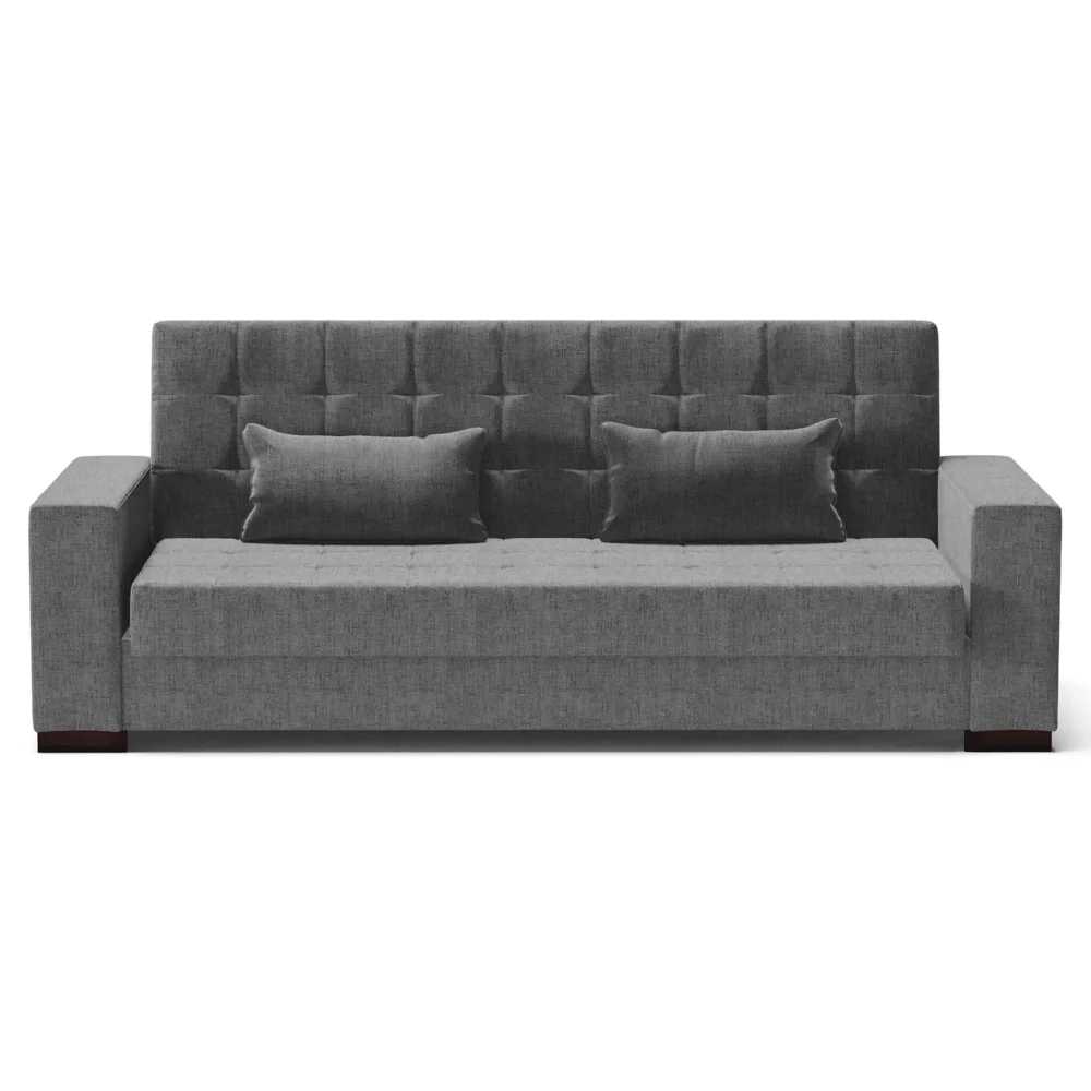 Sofá Cama para Sala de Estar Lisboa Linho Grafite - Ibiza