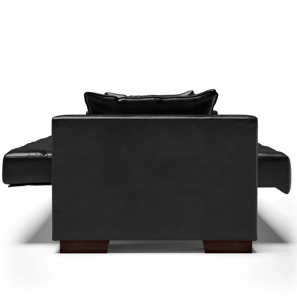 Sofá Cama para Sala de Estar Lisboa Couríssimo Preto - Ibiza
