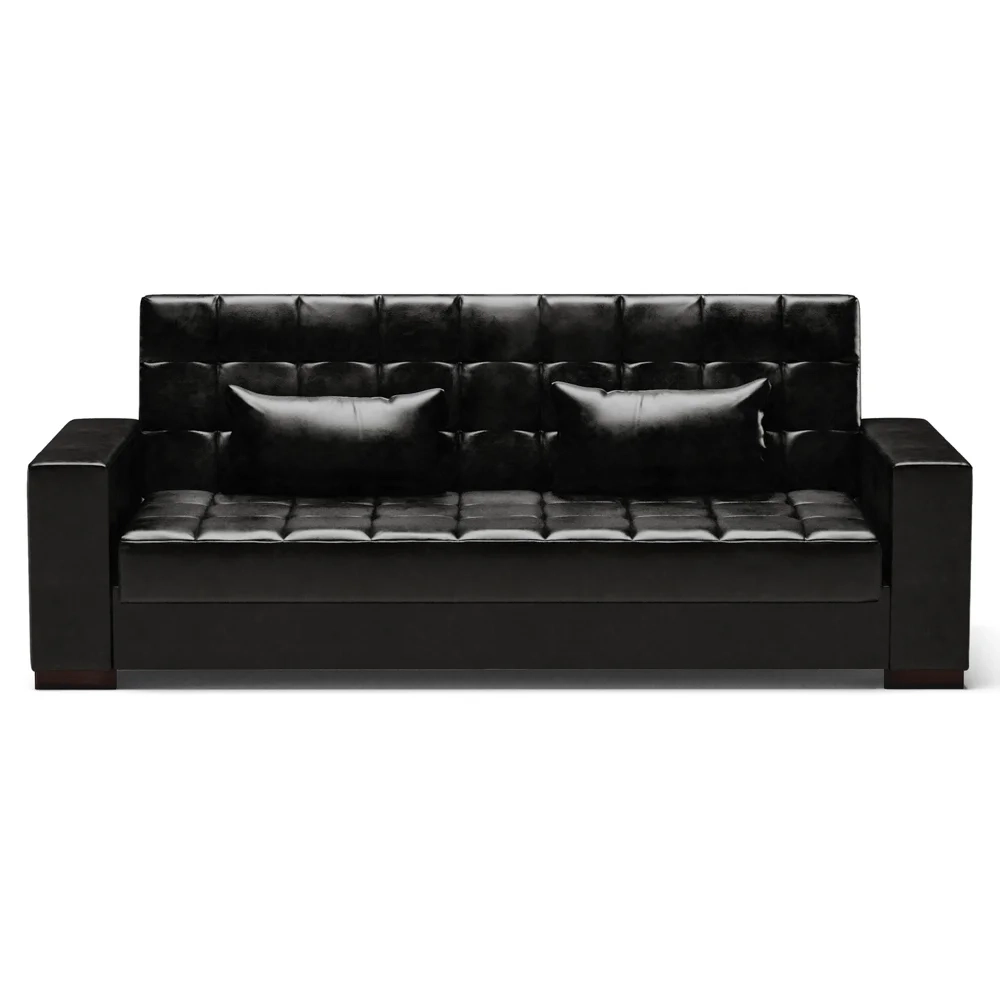 Sofá Cama para Sala de Estar Lisboa Couríssimo Preto - Ibiza