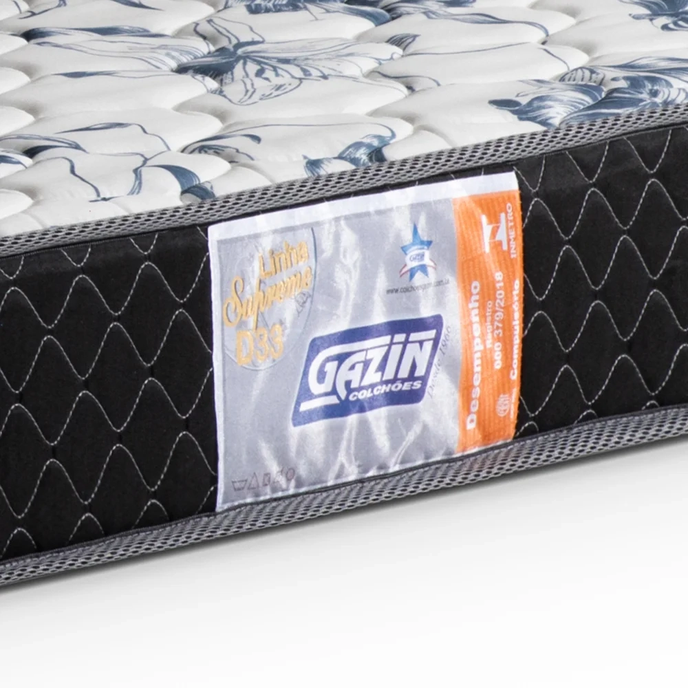 Colchão Solteiro 78cm Espuma D33 Supreme Azul - Gazin