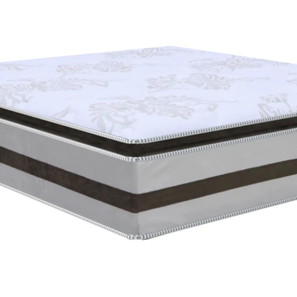 Colchão Box Casal 138cm Molas Ensacadas Soft Pillow Love Story Bege/Marrom - Gazin