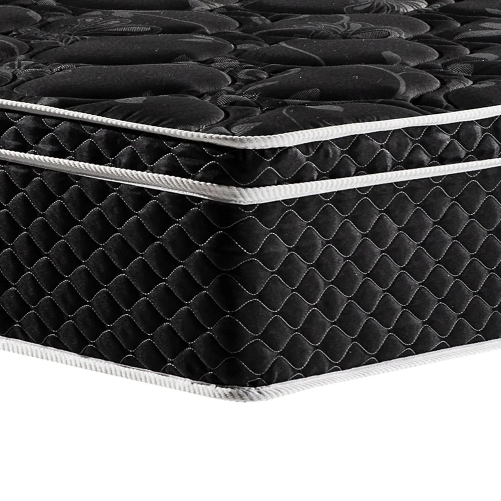 Colchão Box Casal King Size193cm Molas Ensacadas Bonnel Perola Negra Preto - Gazin