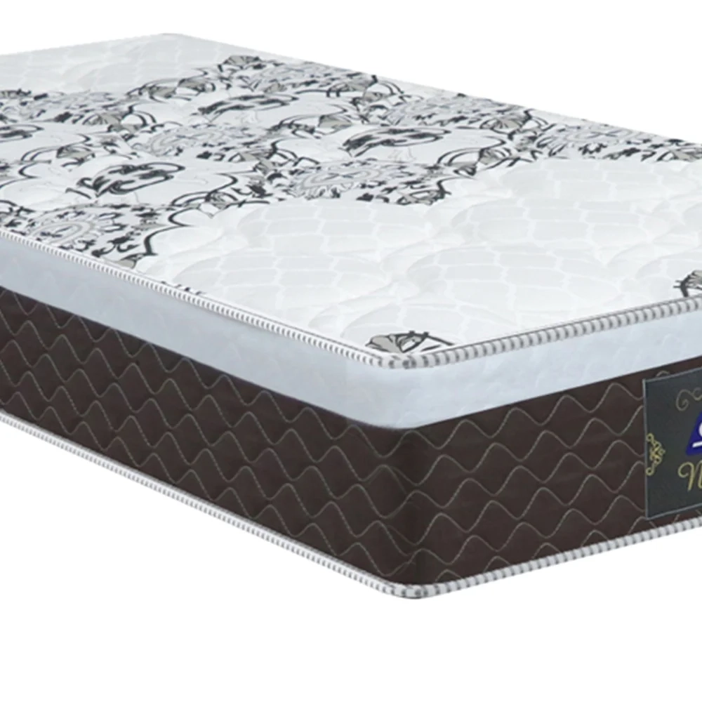 Colchão Box Solteiro 88cm Molas Ensacadas Soft Pillow New York Marrom - Gazin