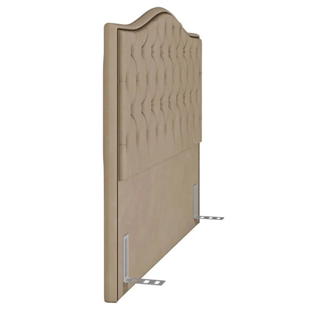 Cabeceira Cama Box Casal 140cm Siena Z37 Veludo Bege - Mpozenato