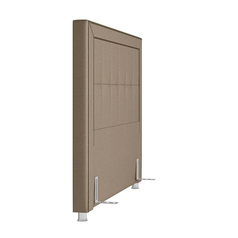 Cabeceira Cama Box Casal King 195cm Paolla Z37 Sintético Bege - Mpozenato