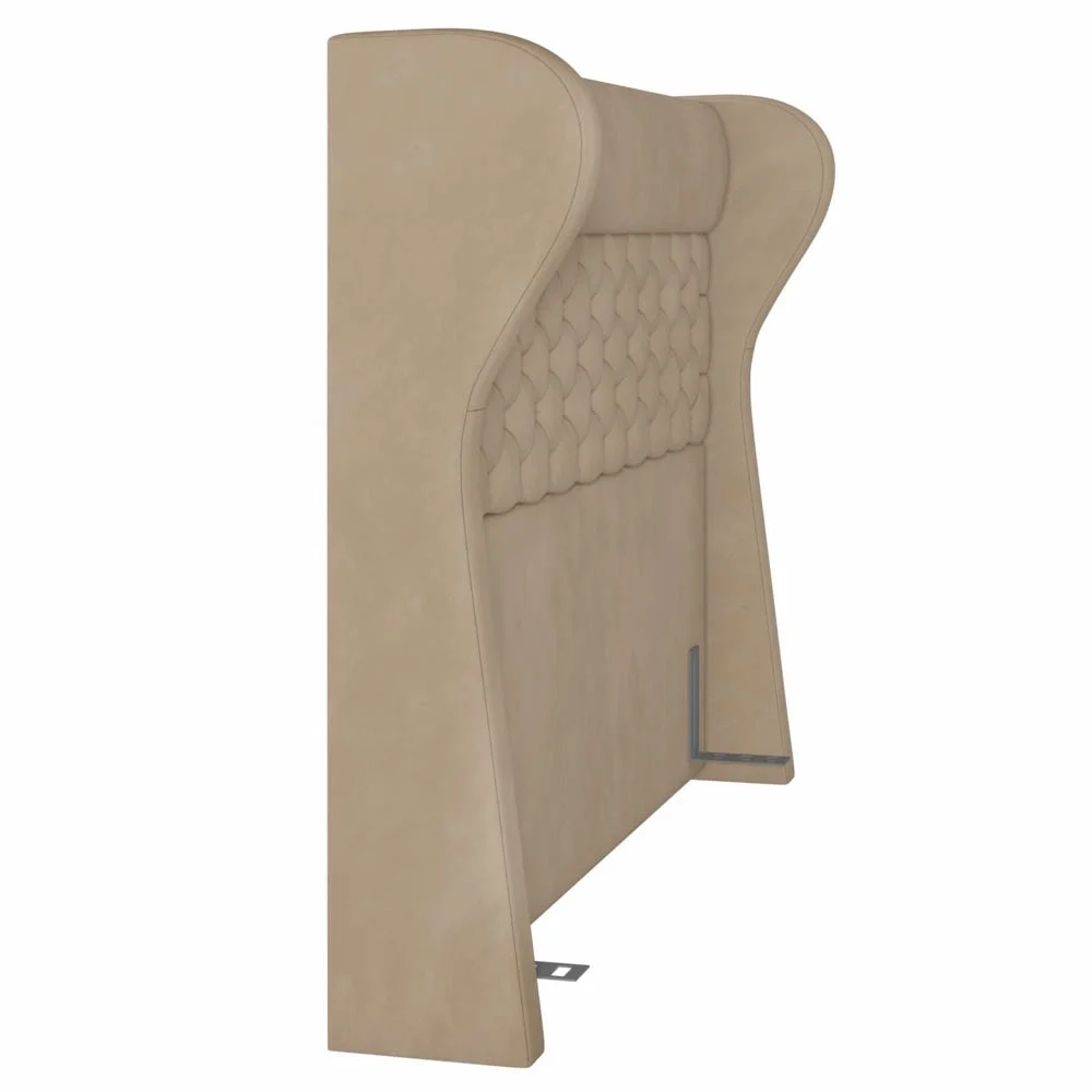 Cabeceira Cama Box Casal Queen 160cm Trinidad Z37 Veludo Bege - Mpozenato