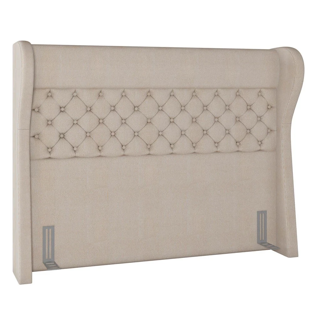 Cabeceira Cama Box Casal King 195cm Trinidad Z37 Linho Bege Cru - Mpozenato