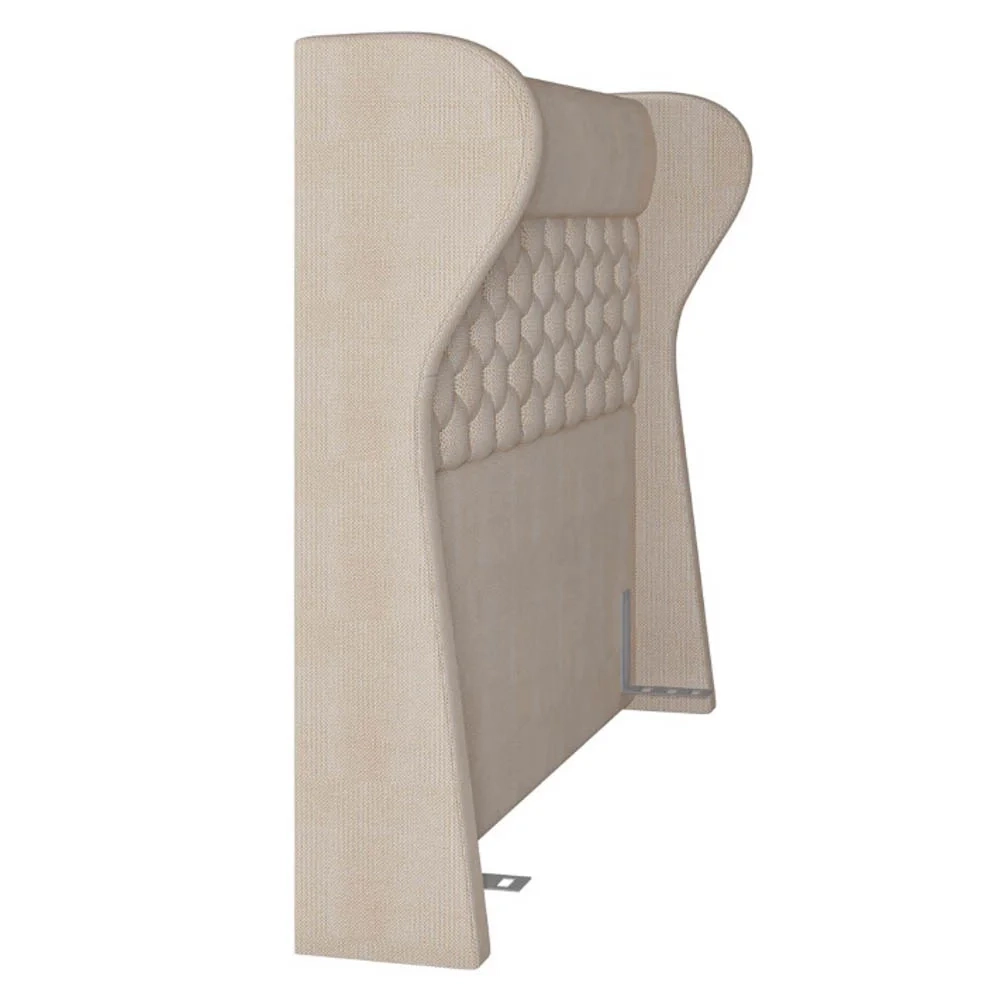 Cabeceira Cama Box Casal King 195cm Trinidad Z37 Linho Bege Cru - Mpozenato