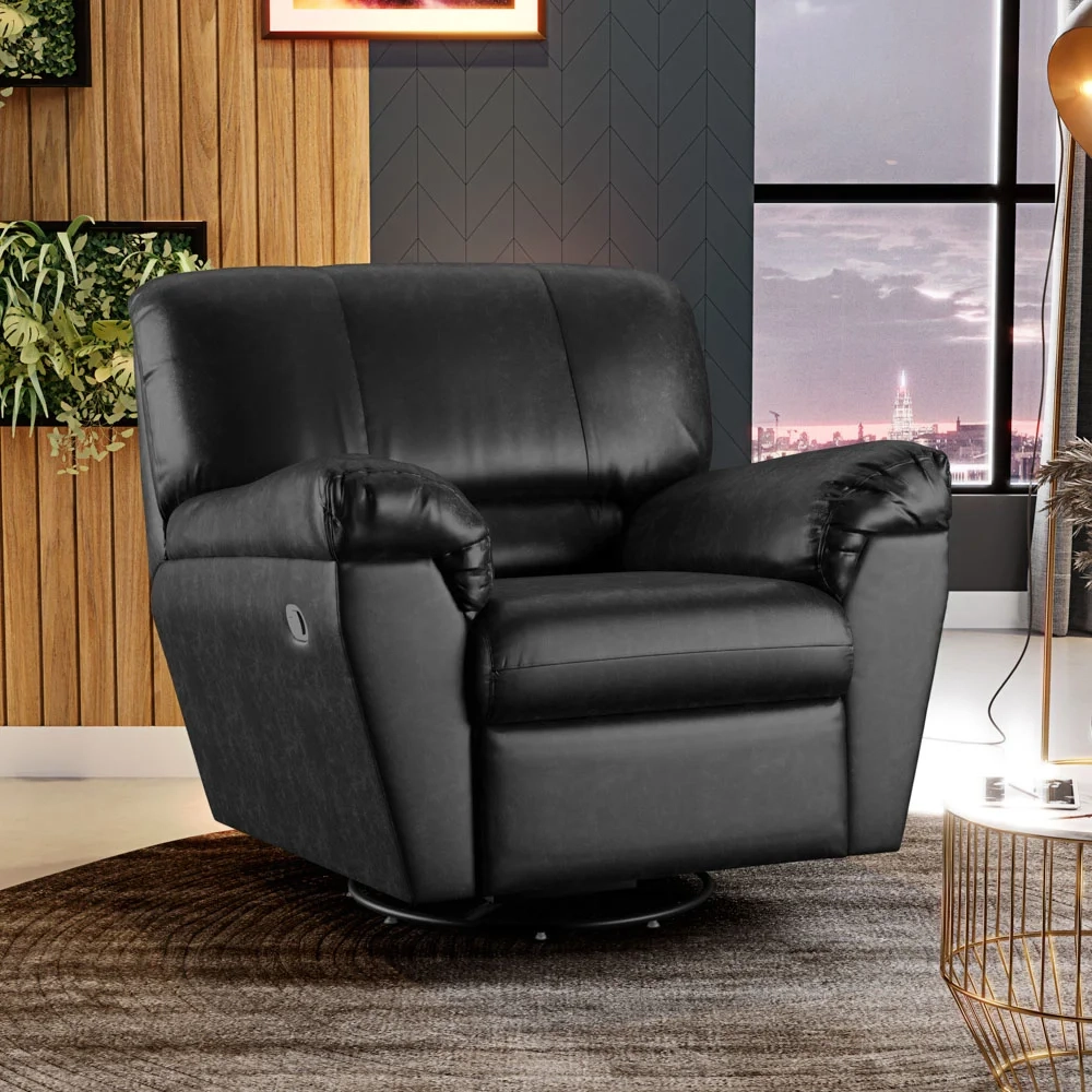 Poltrona do Papai Reclinável Retrátil Taty D05 Corano Preto - Mpozenato