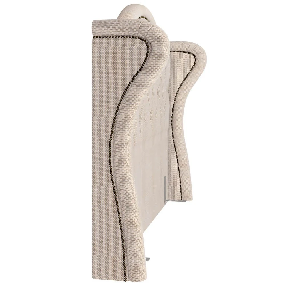 Cabeceira Cama Box Casal 140cm Antibes Z37 Linho Bege Cru - Mpozenato