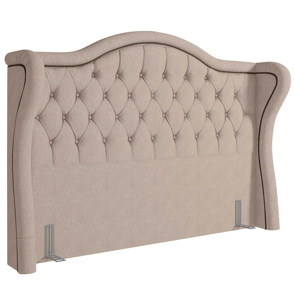 Cabeceira Cama Box Casal 140cm Antibes Z37 Linho Areia - Mpozenato