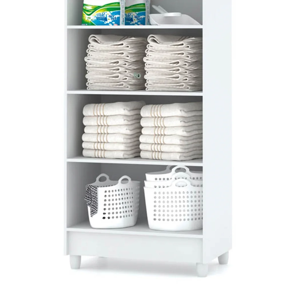 Armário Multiuso Cozinha Lavanderia 2 Portas Aline V02 Branco - Mpozenato
