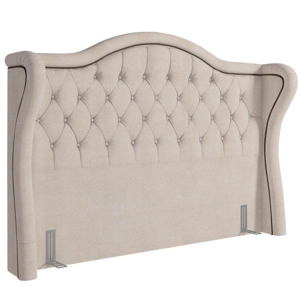 Cabeceira Cama Box Casal King 195cm Antibes Z37 Linho Bege Cru - Mpozenato