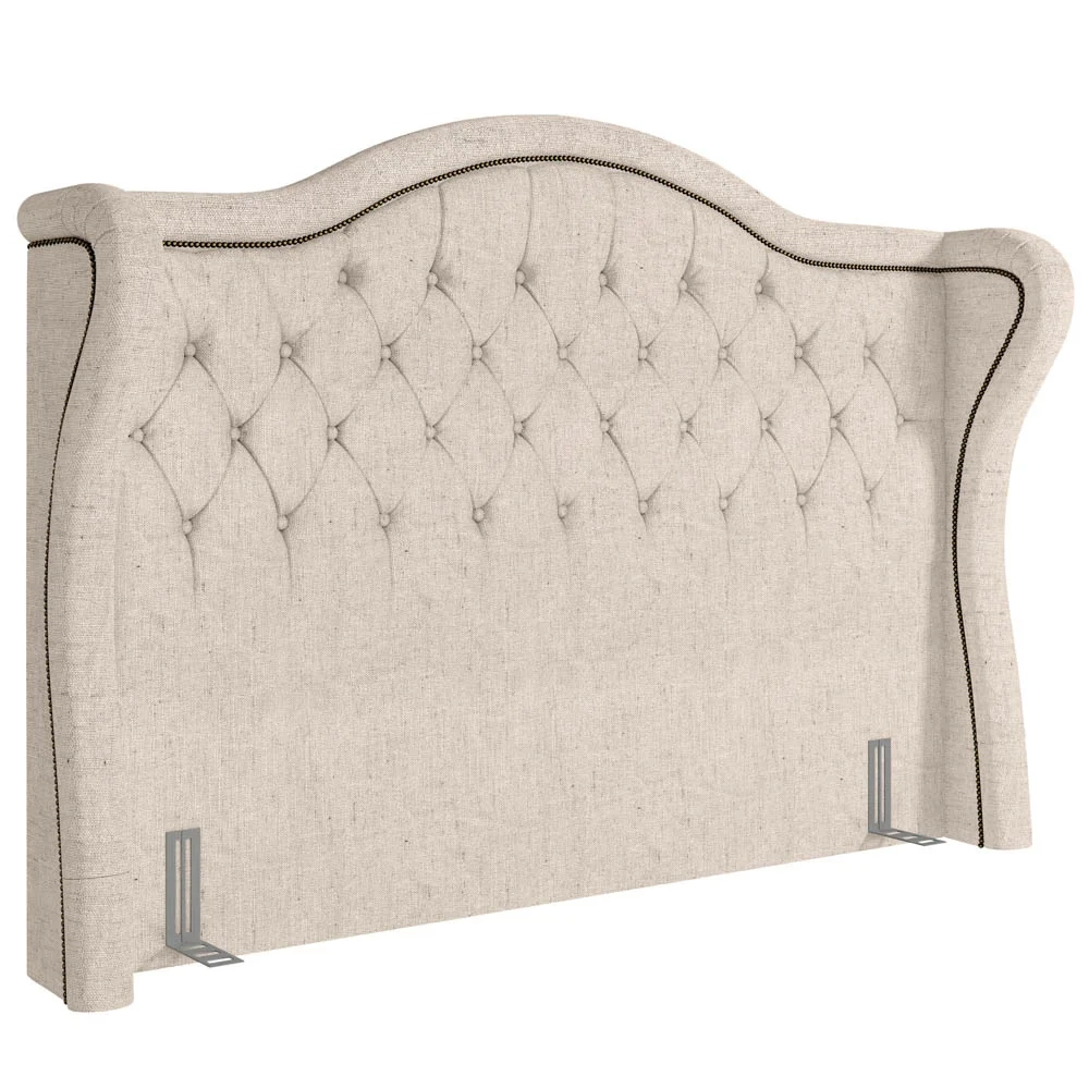 Cabeceira Cama Box Casal King 195cm Antibes Z37 Linho Cru - Mpozenato