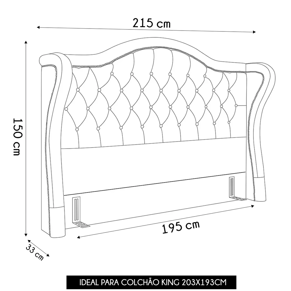 Cabeceira Cama Box Casal King 195cm Antibes Z37 Linho Cru - Mpozenato