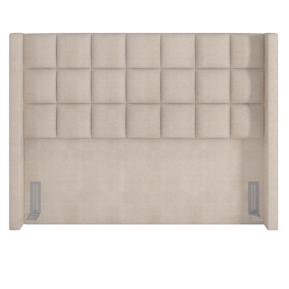 Cabeceira Cama Box Casal King 195cm Pisa Z37 Linho Bege Cru - Mpozenato