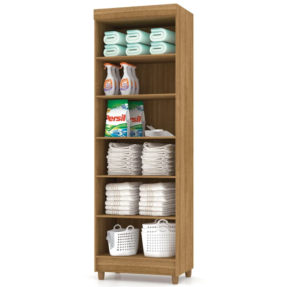 Armário Multiuso Cozinha Lavanderia 2 Portas Aline V02 Nature/Brisa - Mpozenato