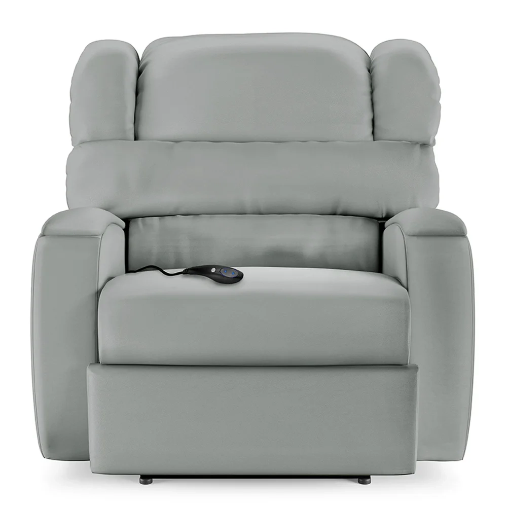 Poltrona do Papai Reclinável Kalie Controle Power Elétrico USB FH9 PU Cinza - Mpozenato